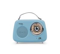 Roxel RFM01 Retro FM Radio Party speaker - Timeless Design, Superior Sound, FM Radio, MP3 Playback & Wireless BT Streaming, Perfect as a Gift (Blue)