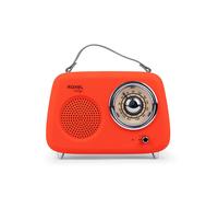 Roxel RFM01 Retro FM Radio Party speaker - Timeless Design, Superior Sound, FM Radio, MP3 Playback & Wireless BT Streaming, Perfect as a Gift (Red)