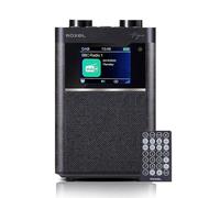 Roxel Vogue DAB Radio & FM Radio and Wireless Speaker with Dual Alarm & Snooze Function, Rechargeable Portable DAB Radio, Mains & Battery (Black)