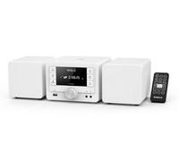 Roxelle CD-450 Micro Hi-Fi System with CD Player, Bluetooth, FM Radio, USB MP3/WMA Playback, CD-R/CD-RW, AUX Input, Headphone Jack, 10W Stereo Speakers, Remote Control, White