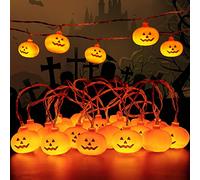 Roxemire Halloween Pumpkin String Lights 3 Metres 20 Pieces for Room Garden Decoration, 2 Modes Halloween Decoration Lights for Indoor Outdoor Decoration