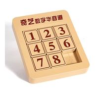 ROXENDA Klotski Puzzle, 3x3 Sliding Block Puzzle Magnetic Klotski Educational Toy Math- Intelligence Number Logic Game Brain Teaser Toy for Kids (3x3)