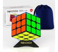 ROXENDA Magnetic 3x3 Speed Cube, Lightweight 60.67g Puzzle with Stand & Bag | Built-In Magnetic, Smooth & Fast Turning, Relieve stress, Beginner-Friendly Speed Cube, Great for Kids & Adults, Enthusiasts