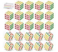 ROXENDA Mini Speed Cube 24 Packs, 3x3x3 Party Favour (1.18 inch) Toys Speed Fast Cube as Party Bag Fillers for Kids and Classroom for Students