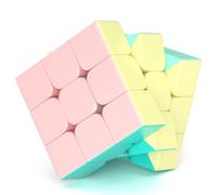 ROXENDA Speed Cube-3x3x3 Stickerless Magic Cube Macaron Vivid Color Fast Cubing for Classroom Training Puzzle Toy Cube for Kids Adult as Gift