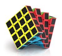 ROXENDA Speed Cube, Magic Puzzle Cube Super-durable Carbon Fiber Sticker with Vivid Colors for Kids (4x4x4)