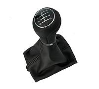 ROXENT For Audi, A6 A4 S4 B8 8K A5 8T 8F Q5 8R 2007-2015 C6 2004-2012 5 6 Speed Car Shift Knob With Leather Gear Shift Collars Boot Gear Shift Knob(6 speed)