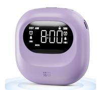 Roxicosly Super Strong Vibrating Alarm Clock for Heavy Sleepers, Cordless Rechargeable Bed Shaker Clock for Travel, Dual Alarm with Weekday/Weekend, Adjustable Vibration for Hearing Impaired Deaf