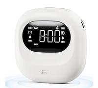Roxicosly Vibrating Alarm Clock Battery Powered, 3-Level Vibration Dual Alarms for Heavy Sleepers Deaf Hearing Impaired, Cordless Portable Travel Clock with Bed Shaker, Snooze, DST, Weekday/Weekend