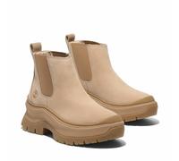Roxie Lane Mid Chelsea Boots in Leather beige
