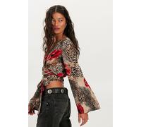 Roxie Wrap Top at Free People in Tea Combo, Size: Medium - female