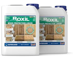Roxil Waterproofing Protective Liquid 2 x 5L - External Wood Treatment, Transparent Impregnating, Protection 10 Years