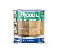 Roxil Wood Protection Cream - 1L Clear - One Coat Wood Sealer, Instant Waterproofing Treatment, Preserves Outdoor Fences, Decking, Furniture, Shed
