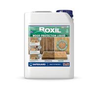 Roxil Wood Waterproofing Liquid (5L Clear) Wood Preserver Outdoor, Wood Sealer for decking, Fence, Sheds and Furniture
