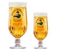 Roxley Birra Moretti Pint Lager Beer Glasses X1 and X1 Half Pint Glass