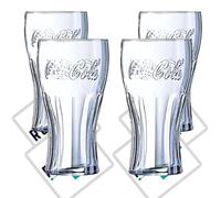 Roxley Cola 16Oz Clear Coca Cola X4s Kids Party pop soda Pint Glass Glasses