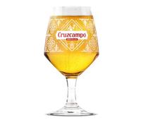 Roxley Cruzcampo Pint Glasses X1 Original Beer Lager Pint Glass Glasses | Also Comes with Branded Beer Mats