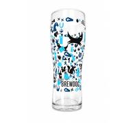 RoxleyLtd Blue Icon Pint Glass 568ml | Nucleated Beer Glass | for BrewDog drinkers
