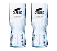 RoxleyLtd Carling Half Pint Glass Lager Beer X2 Half Pint Glass