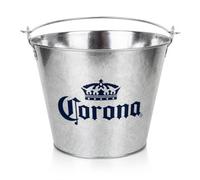 RoxleyLtd Corona Galvanised Metal Ice Bucket with Carry Handle for Parties | Corona metal ice bucket with carry handle for chilling bottles and cans at parties, BBQs and home bars.