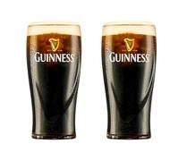 RoxleyLtd Guinness 2 Pack Half Pint Glass Set with Embossed Harp Drought
