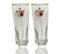 RoxleyLtd Heinekin X2 Pint Glasses | Heinekin Glasses Lager Beer Man Cave