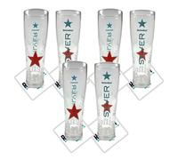 RoxleyLtd Roxley X6 Heineken Silver Nucleated Half Pint Glasses