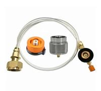 RoxNvm Gas Cartridge Adapter, Camping Stove Gas Adapter, LPG Adapter, Propane Refill Adapter, Outlet Inflator Valve Flat Cylinder, Gas Cartridges Screw Valve, Camping Stove Accessories