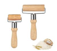 RoxNvm Rolling Pin, 2 Pieces Dough Roller, Small and Medium Dough Roller, Wooden Rolling Pin, Suitable for Rolling Dough, Pastas, Pizza, Desserts and Dumpling Skins