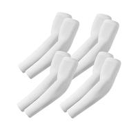 ROXUN 4 Pairs Arm Sleeves Gaming UV Sun Protection Compression Volleyball Sleeve for Men/Women 4 White