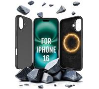 Roxx Silicone Case | Like The Original | Compatible with iPhone 16 | MagSafe Compatible | Award-Winning | Durable Hardcase with Soft Microfiber Interior | Screen & Camera Protection Black