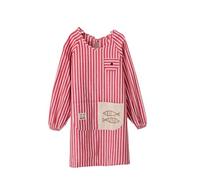 ROXXR Apron with Sleeves, Waterproof Anti-Oil Painting Apron with Pocket, Kitchen Apron, Kitchen Apron, red, M