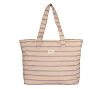 Roxy 12L Drink The Wave Cotton Blend Printed Tote Bag, Sweeter Then Honey - Banana Cream Stripe, One Size