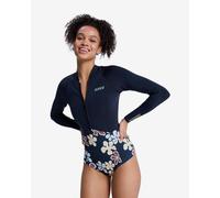 Roxy 1mm Swell Natural Wetsuit Navy Blue Yellow Burgundy Women - S
