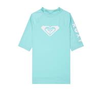 Roxy Whole Hearted - Girls 6-16 Blue Short Sleeve Rash Vest