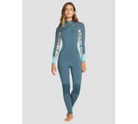 Roxy 4/3Mm Swell Series 2023 - Women Blue Chest Zip Wetsuit