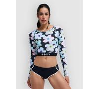 Roxy Active Ls Crop Top Longsleeve Lycra anthracite im fleur real S