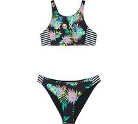 Roxy Active Set - Girls 6-16 Black Two Piece Crop Bikini Set