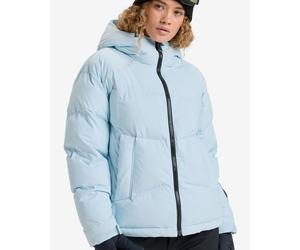 Roxy Alofted Puffy Hooded Puffer Jacket Light Blue Women - L