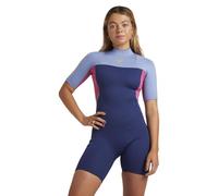 Roxy Back Zip Short Sleeves Springsuit 2/2 PROLOGUE WOMEN BZ SS SP FL Young Womens Blue 4