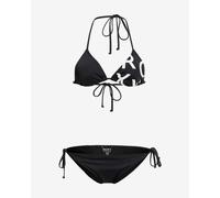 Women's Roxy Womens Beach Classics Tie Side Triangle Bikini Set - Black/Grey - Size: XS