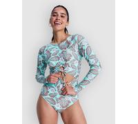 Roxy Beach Essentials - Women Brown Long Sleeve One-Piece Swimsuit