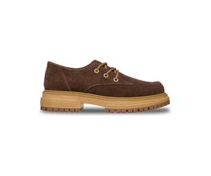 Roxy - Chaussures lacées en cuir - Work It Low Chestnut for Women in Leather - Size 7 US - Brown Brown 7 US