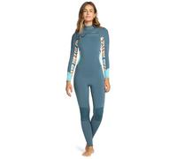Roxy Chest Zip Wetsuit 4/3 SWELL SERIES FZ GBS Young Womens Blue 6
