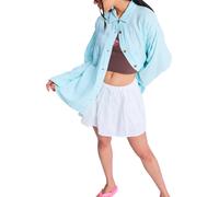 Roxy - Cotton and linen shirt - Morning Shine Stripe Shirt Coconut Milk Regular Stripe for Women - Size S - Blue Blue S