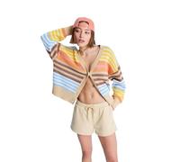 Roxy Elasticated Waist Shorts SURF Stoked Short Terry Womens Beige