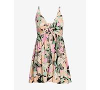 Roxy Evening Glow Flowers orange pink green dress for women. - M