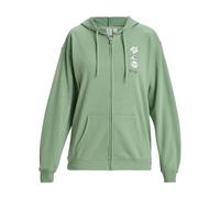 Women's Roxy Womens Surf Stoked Zip Terry Art Hoodie - Green - Size: 6