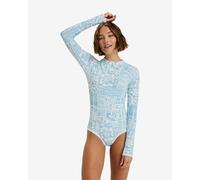 Roxy Flowers Wave Swimsuit Light Blue Women - L