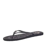 Roxy Girl's Antilles Flip Flop Sandal, Charcoal, 7